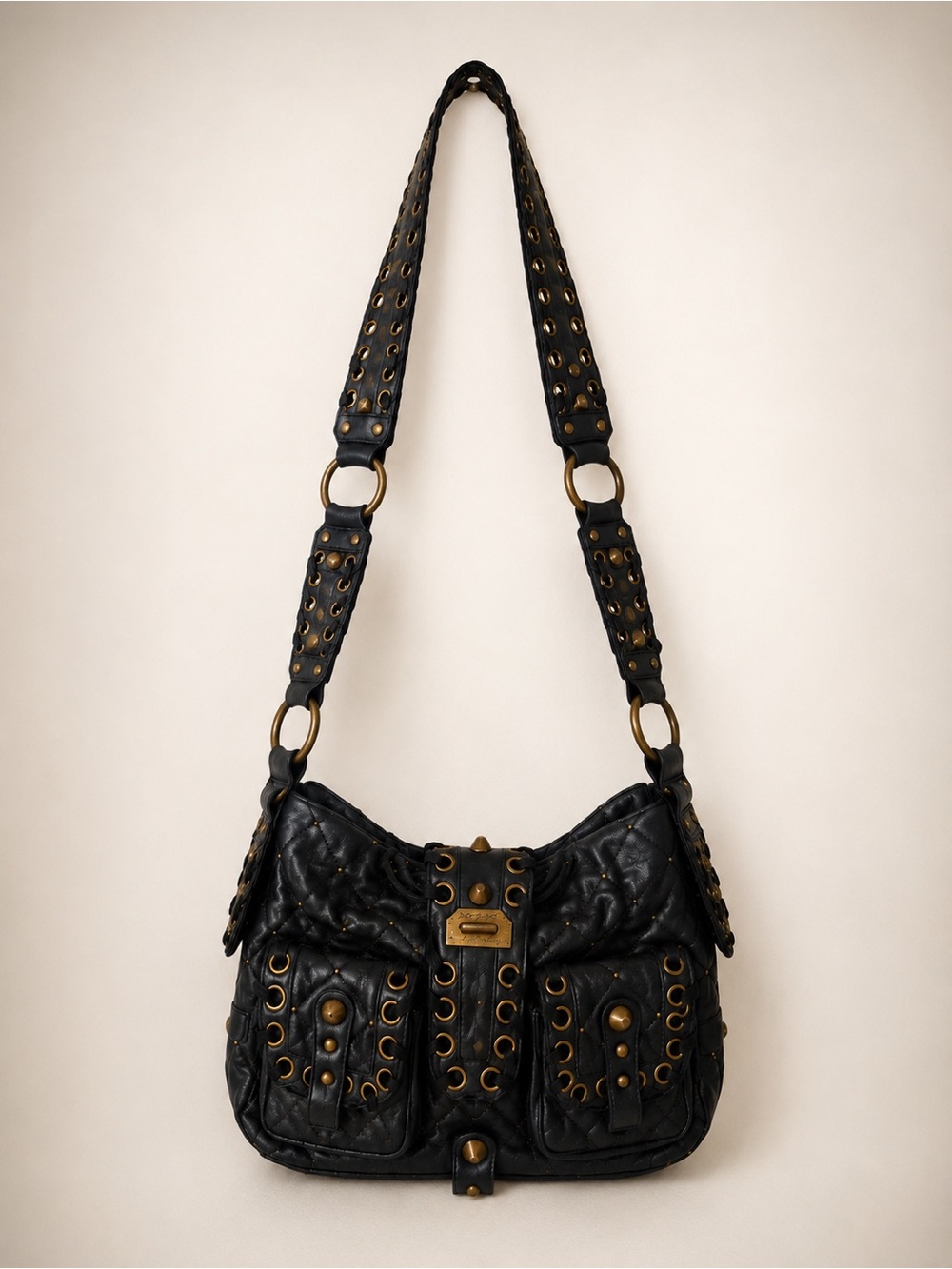 authentic Betsey Johnson Y2K vintage punk glam shoulder bag 🖤